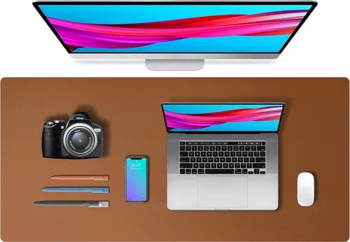 Vista 279 de Aothia Protector de Escritorio de Cuero, Alfombrilla para Ratón, Alfombrilla de Escritorio de Oficina, Secante de Escritorio de Cuero PU