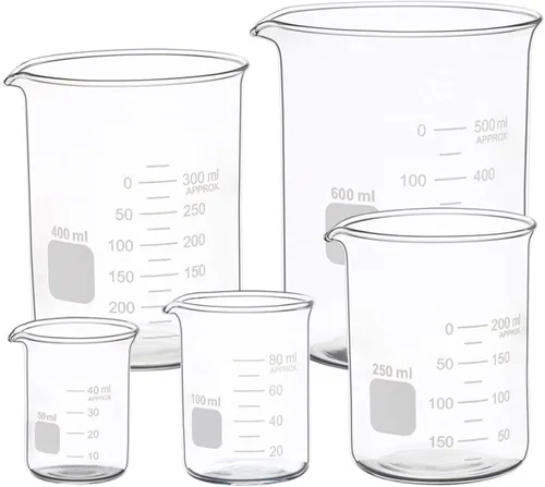 Vista 9 de Vaso de cristal graduado de medición de forma baja (RY10ml+1.7 fl oz+3.4 fl oz+8.5 fl oz)