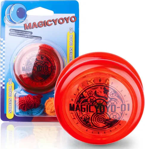 Vista 2 de Looping Yoyo D1 Responsive YoYo para niños principiantes, Yo Yo Yo de 2A Loop Yo-Yo Starter Yo-Yo Easy to Play Trucos de cuerda básicos (rojo)