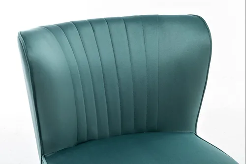 Vista 75 de Silla moderna de terciopelo para sala de estar, dormitorio o entrada, diseño elegante y cómodo sin brazos con patas de metal, color negro