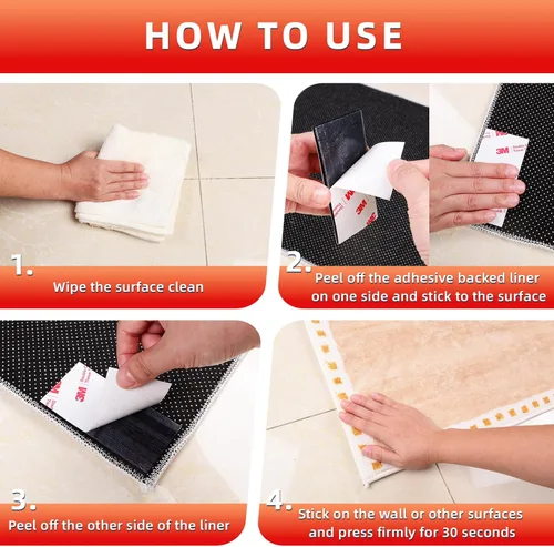 Vista 9 de Cinta de Gancho y Velcro de 2 pulgadas x 4 pulgadas x 10 Pares, Tira de Adhesión Resistente, Cinta Autoadhesiva de Enclavamiento, Tiras de Montaje