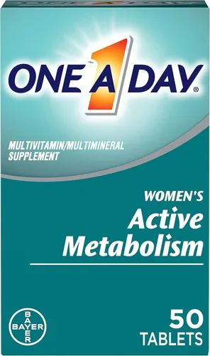 Tabletas multivitamínicas completas para activar el metabolismo One-A-Day para mujeres, 50 unidades
