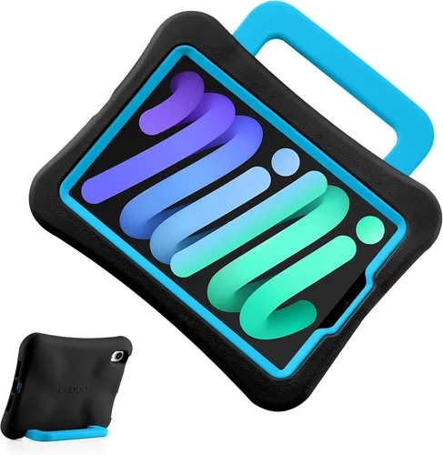 Vista 74 de Funda para Niños para iPad mini 7 (A17 Pro) 2024/iPad Mini6 2021, Peso Ligero Resistente/A Prueba de Golpes/A Prueba de Caídas con Asa/Soporte