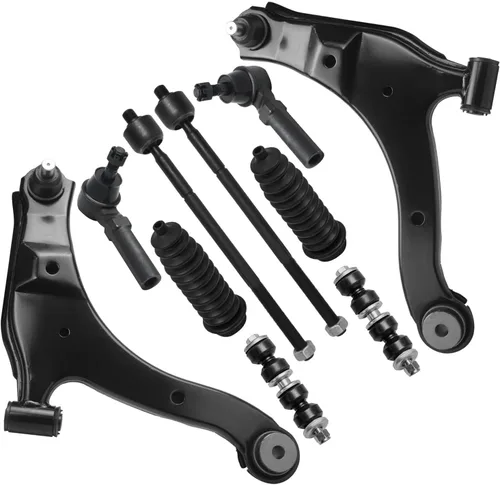 Vista 205 de Detroit Axle - Kit de suspensión delantera de 10 piezas para Chevrolet Trailblazer GMC Envoy 2004-2007 2005 2006 Soportes de brazo de control