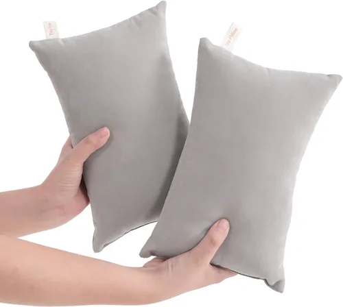 Vista 17 de NTBAY Tiny Pillows, almohada de microfibra alternativa de plumón de 7 x 11 pulgadas para viajes, mascotas, suave lavable a máquina, almohadas
