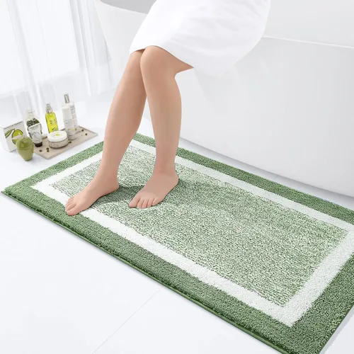 Vista 33 de OLANLY Alfombras de baño 24x16, tapetes de baño extra suaves y absorbentes de microfibra, antideslizantes, lavables a máquina, secan rápido