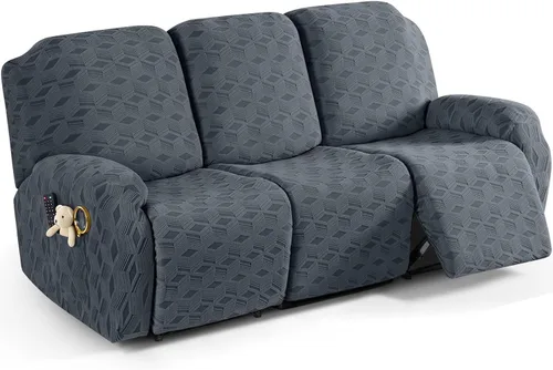 Vista 28 de TAOCOCO Funda para Reclinable de 3 Piezas, Fundas para Silla Reclinable, Funda Elástica de Jacquard para Silla Reclinable, Protector de Muebles