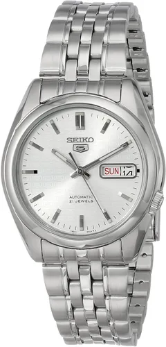 Vista 20 de Seiko 5 Reloj de acero inoxidable para hombre Day/date Calendar, Luminous Hands, Stainless Steel Case & Bracelet, Black Dial, 7S26 Automatic