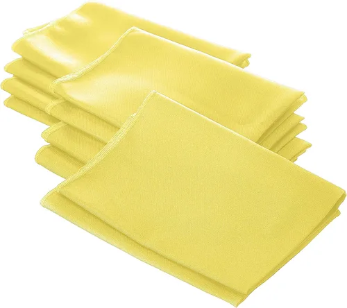 Vista 110 de LA Linen Paquete de 10 servilletas de popelina de poli, servilletas de tela suave, servilletas lavables y reutilizables, servilletas de mesa Negro