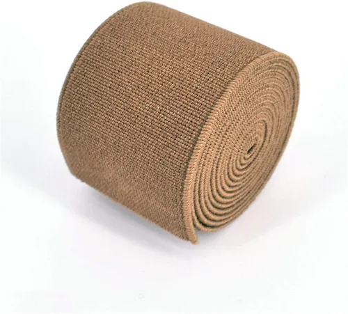 Vista 18 de 1 rollo de cordón elástico plano de 1.5 pulgadas de ancho por 3 yardas de banda elástica sarga de doble cara (#1 Blanco)