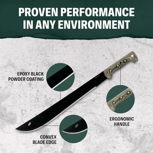 Vista 4 de Condor Tool & Knife Outdoor Machete with Micarta Handle