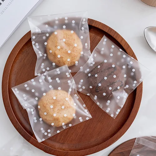 Vista 4 de Zezzxu 300 bolsas autoadhesivas para galletas, 4 x 4 pulgadas