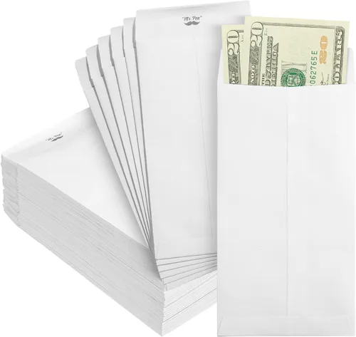 Vista 22 de Mr. Pen - Sobres de dinero para efectivo, 6.5 x 3.5 pulgadas, paquete de 100 unidades, papel kraft Sobres de efectivo autoadhesivos a granel