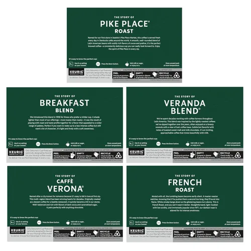 Vista 9 de Starbucks - Paquete variado de cápsulas K-Cup de café 100 % arábica Starbucks de tueste rubio, medio y oscuro para cafeteras Keurig