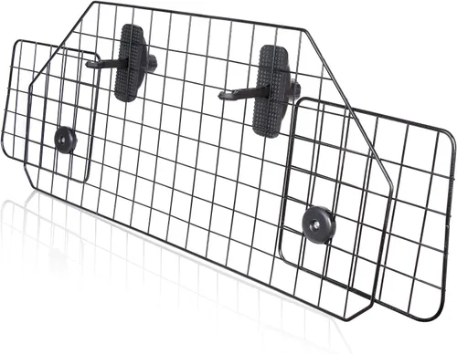 ZONETECh Barrera universal para mascotas para perros, de alta calidad, color negro, resistente, alambre recubierto ajustable, divisor para
