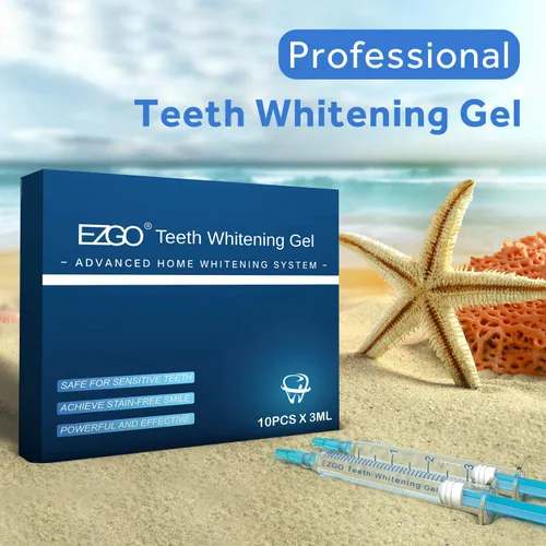 Vista 4 de EZGO 10 paquetes de repuestos de gel blanqueador dental 22% gel blanqueador, sin blanqueador para dientes sensibles, excelente