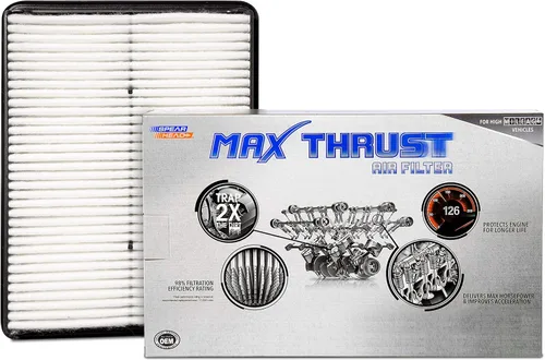 Vista 24 de Filtro de aire de motor MPG Defense Max Thrust de Spearhead para vehículos de todo kilometraje, se adapta como el OEM, restaura MPG y aceleración
