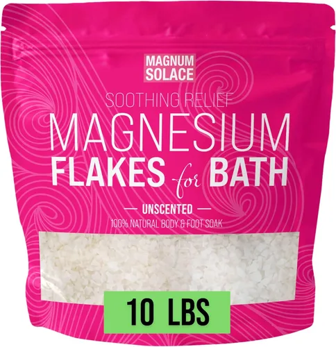 Vista 7 de Copos de magnesio para el baño - Copos de cloruro de magnesio orgánicos puros - Sin fragancia, 8 LBS