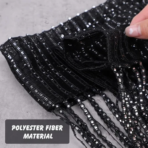 Vista 7 de Cortina de Cuerdas para Puerta, Panel de Pared con Flecos Divisor de Habitación Persiana para Ventana, Pantalla Decorativa de Borlas para Hogar