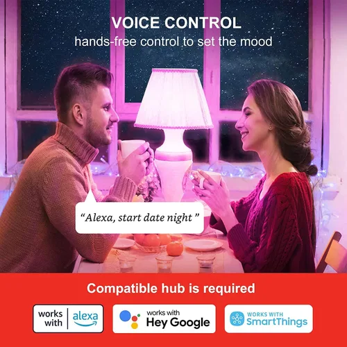 Vista 8 de Sengled - Bombilla LED inteligente A19 E26 que cambia de color, equivalente a 60 vatios, compatible con Alexa, Google Assistant, SmartThings