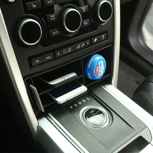 Vista 5 de METYOUCAR Para Land Rover Discovery Sport 2015 2016 2017 coche estilo plástico consola central multifunción caja de almacenamiento teléfono bandeja