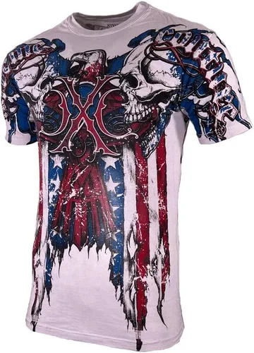 Vista 5 de Xtreme Couture by Affliction - Camiseta para hombre, diseño patriota, color blanco