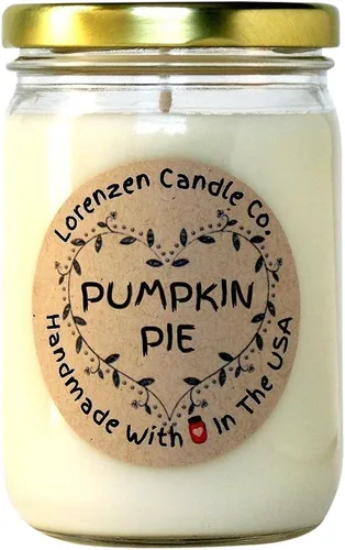 Vista 2 de Pumpkin Bakery - Vela de soja de 12 onzas, hecha a mano en los Estados Unidos con 100% cera de soja