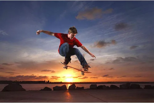 Vista 6 de ANNEE Patineta profesional completa de 31 x 8 pulgadas, 7 capas de madera de arce canadiense de doble patada, patinetas cóncavas de trucos