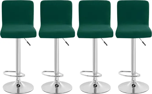 Vista 22 de Fundas de asiento para taburete de bar de terciopelo, fundas cuadradas para taburete de bar, fundas para sillas de altura de encimera (2, negro)