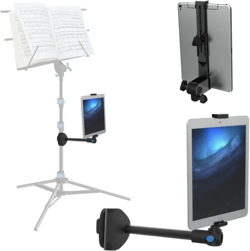 Vista 5 de Soporte plegable para partituras de música ECT1 con soporte intercambiable para tableta