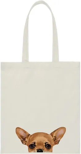Vista 28 de WIRESTER Bolsa de lona para mujeres y niñas, bolsa de playa, bolsa de compras de comestibles, bolsa de hombro, bolsa de viaje - lindo perro Beagle