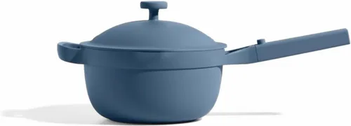 Our Place Mini Perfect Pot | Olla de cerámica de 2.5 cuartos de galón con tapa y espátula | Utensilios de cocina patentados 8 en 1, antiadherentes y