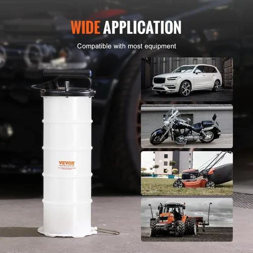 Vista 6 de VEVOR Bomba extractora manual de fluidos de 6.5L, extractor de líquido al vacío para cambiador de aceite, bomba de cambio de aceite para automoción