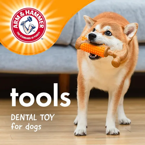 Vista 2 de Arm & Hammer Colección de herramientas para masticar para mascotas: juguete masticable de martillo de mezcla de madera para perros Juguetes