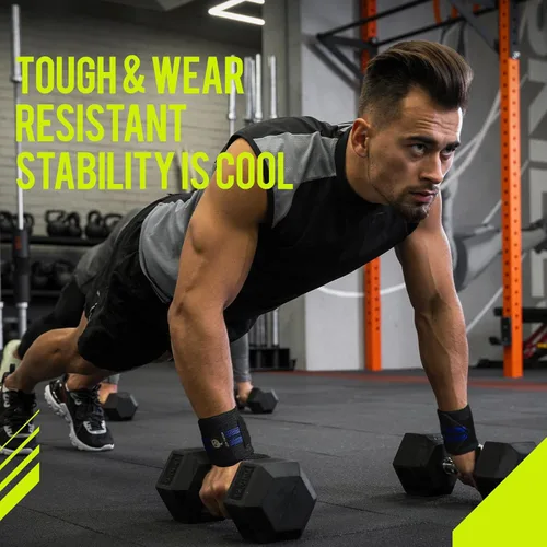 Vista 5 de Slim Panda Wrist Wraps for Powerlifting & Weightlifting - Adjustable 18" Straps with Thumb Loops Heavy Duty Wrist Support for Deadlift, Bench