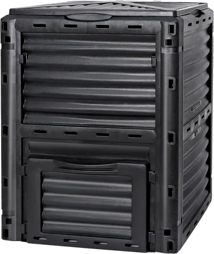 Vista 7 de Contenedor de compost de jardín de 120 galones (450L) sin BPA, fácil de montar, aireando caja de compost al aire libre para una rápida creación