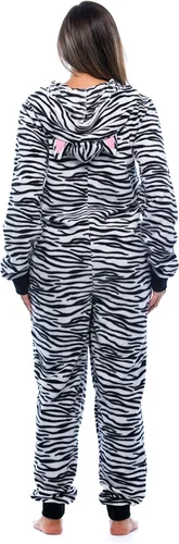 Vista 3 de Just Love - Pijama tipo enterizo para adultos con estampado de piel de animal