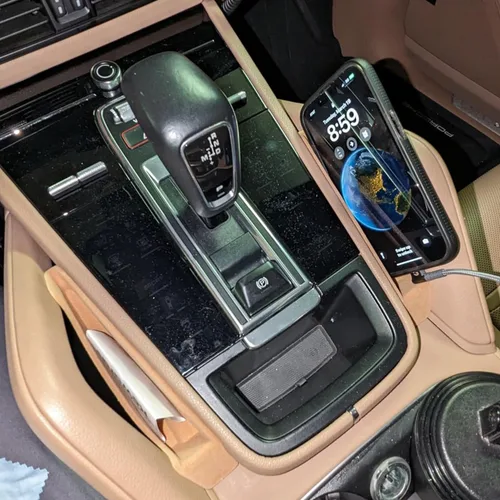 Vista 4 de HIGH FLYING Porsche Cayenne 2019 2020 2021 2022 2023 2024 Consola central de coche, panel de cambios lateral, contenedor de almacenamiento 2 piezas