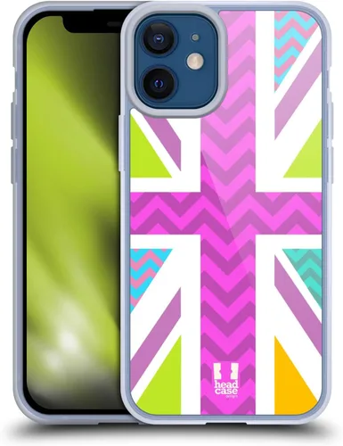 Vista 317 de Head Case Designs Blue Gingham Union Jack Collection - Funda de gel suave compatible con Apple iPhone 7 Plus/iPhone 8 Plus