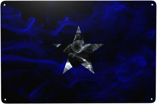 MULIHU Smoke Bonnie Blue Flag Tin Signs Vintage Metal Sign Iron Painting for Home Bar Coffee Kitchen funny Wall Decor 8x12 Inch