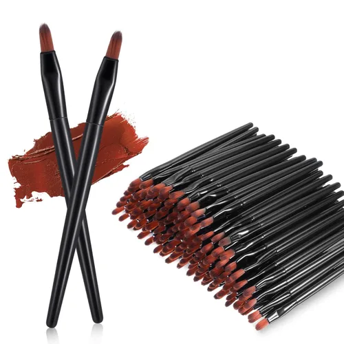Yaomiao 120 brochas desechables para labios, aplicadores de labios pequeños, cepillo multifuncional a granel para lápiz labial, maquillaje,