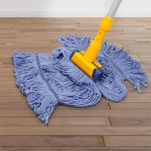 Vista 3 de Paquete de 2 repuestos de cabezal de trapeador, cabezal de limpieza de alta resistencia, repuesto comercial, recambios de cabezal de hilo de algodón