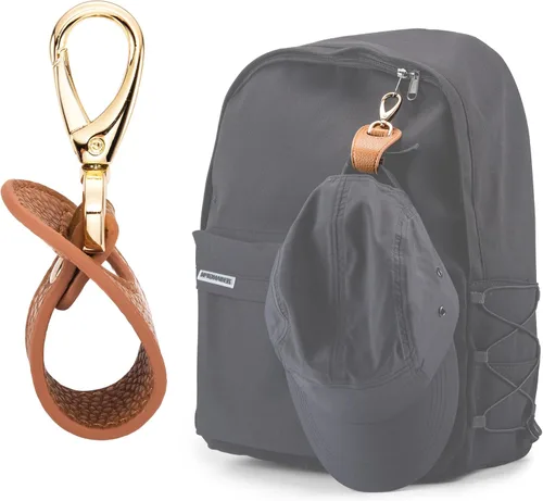 BAREFOOT CARIBOU Hat Clip for Travel, Hands-Free Bag, Backpack, Purse, and Hiking Gear Clip-on Holder Strap for Baseball, Snapback, and Ponytail Caps