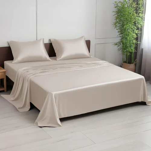 Vista 15 de Linenwalas Juego de sábanas de alta calidad 100% viscosa derivada de bambú, ultra suave, transpirable y refrescante, ideal para personas que duermen