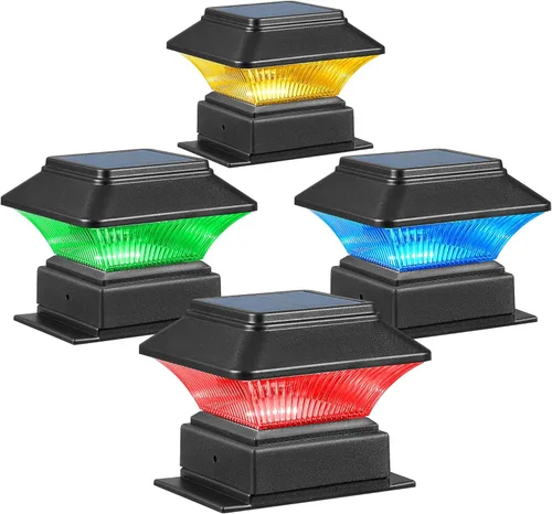 Vista 17 de 50 Lumen Luces Solares para Postes, 3 Modos Luces para Deck al Aire Libre, Valla, Tapa de Poste - 4x4 3.5x3.5 4.5x4.5 o 5.5x5.5, Luces LED