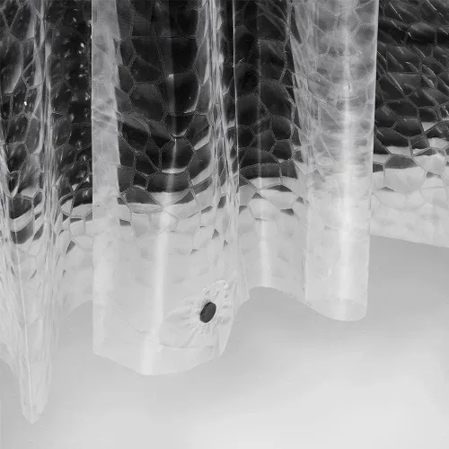 Ga-Geetopia - Cortina para la ducha de etilvinilacetato 3D, ligera, con ojales metálicos resistentes a la corrosión y 3 imanes, 72 x 72 pulgadas,