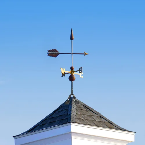 Vista 4 de Weathervane - Soporte ajustable para cúpula de acero, para techo con extensión de soportes de montaje, 4 placas