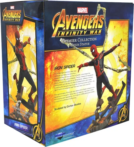 Vista 5 de Diamond Select Toys Colección Marvel Premier: Estatua de resina de Avengers Infinity War Spider-Man