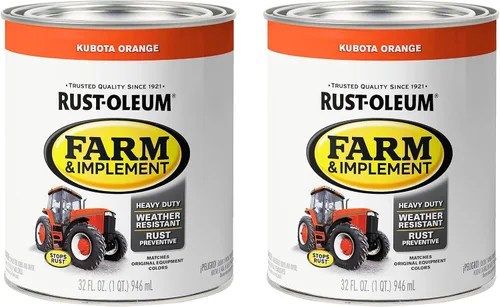 Vista 83 de Rust-Oleum Farm & Implement 280176 - Pintura esmaltada, galón, naranja (Allis Chalmers Orange)