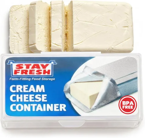 Vista 7 de Stay Fresh Contenedor de almacenamiento de rebanadas de queso americano, de plástico transparente, apto para lavavajillas, sin BPA. Recipiente
